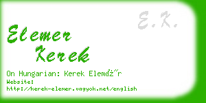 elemer kerek business card